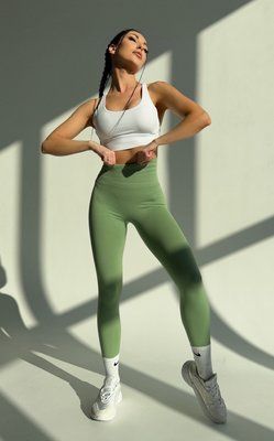 Леггинсы женские бесшовные LibertY с Push-up - мятно-бирюзовые XA014-2 фото