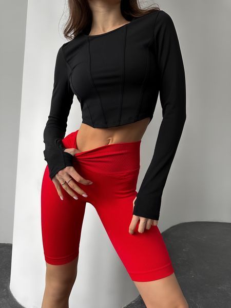 Велосипедки женские бесшовные LibertY с push-up - красные XS08 фото