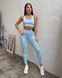 Женский бесшовный костюм Ideal Suit с пуш-ап - голубой SG02-1 фото 1