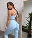 Женский бесшовный костюм Ideal Suit с пуш-ап - голубой SG02-1 фото 6