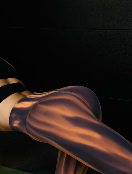 Леггинсы бесшовные Flash з эффектом Push-up - коричнивые, M SA04-1 фото
